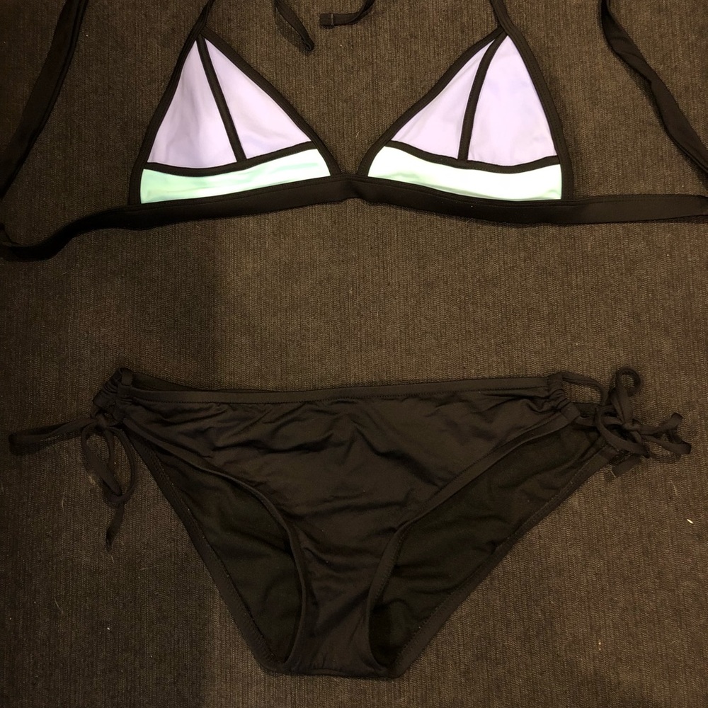 Mossimo color block triangle bathing suit set